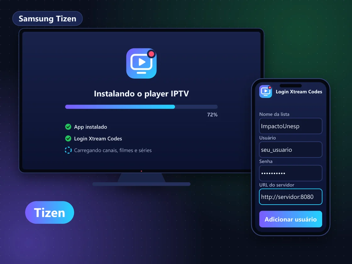 Smart TV Samsung com a tela de Apps do Smart Hub aberta na busca por aplicativo